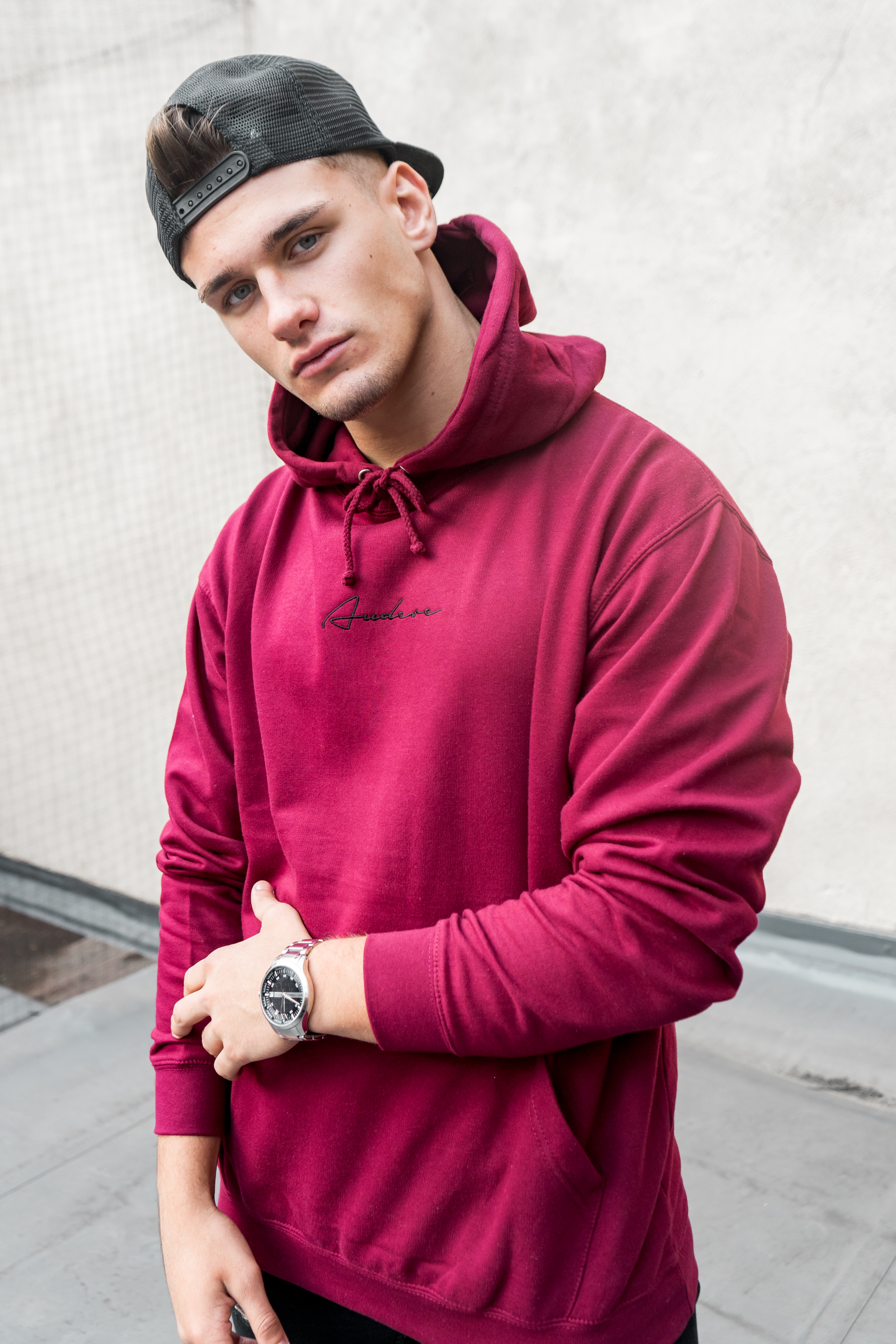 burgundy colour hoodie