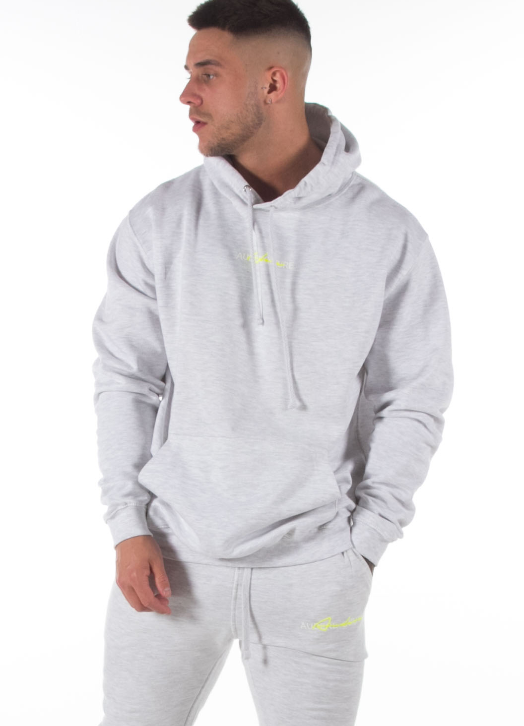 Ash Neon Script Logo Hood – Audere Couture